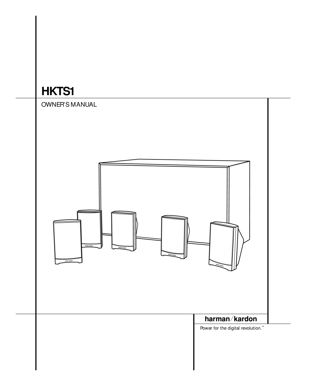 Harman-Kardon HKTS1 owner manual 