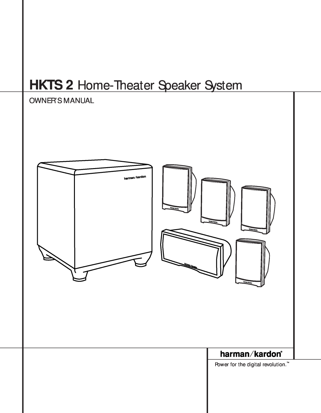 Harman-Kardon Home Theater System, 201 specifications HKTS 2 Home-TheaterSpeaker System, Power for the digital revolution 