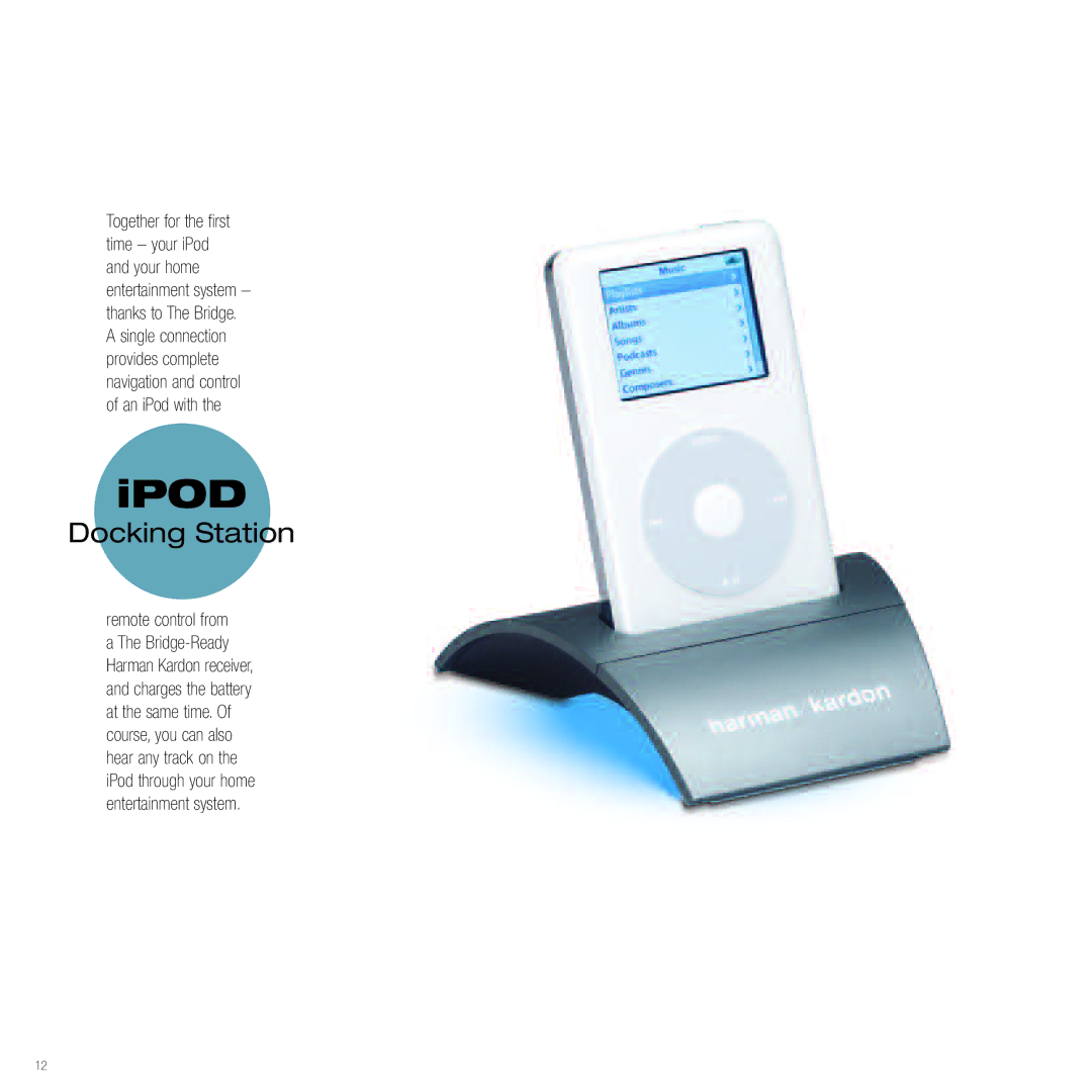 Harman-Kardon Home Theater System manual Ipod, Docking Station 