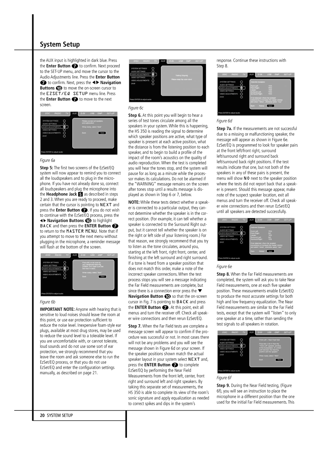 Harman-Kardon HS 350 owner manual Response. Continue these instructions with Step 