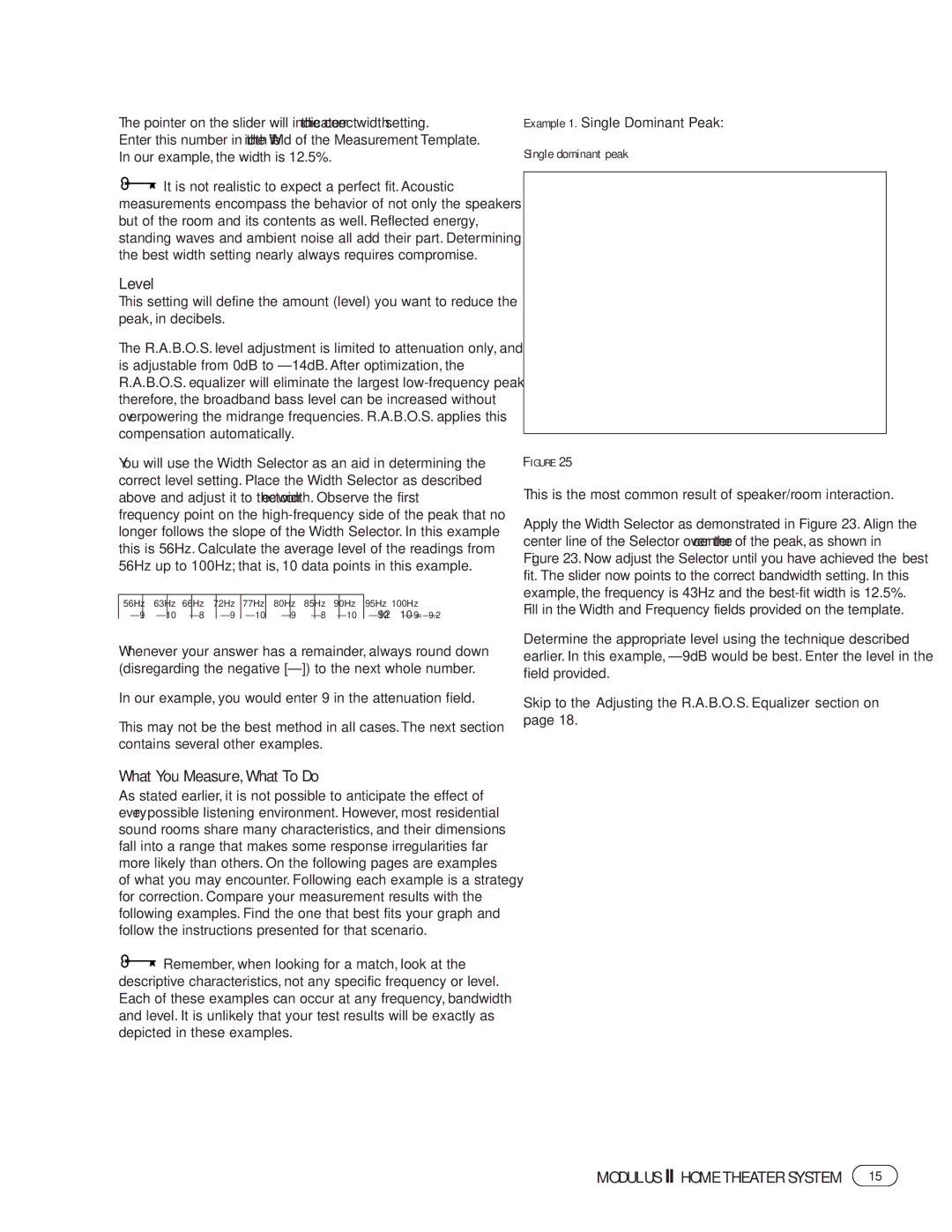 Harman-Kardon II manual Level, What You Measure,What To Do, Our example, you would enter 9 in the attenuation field 