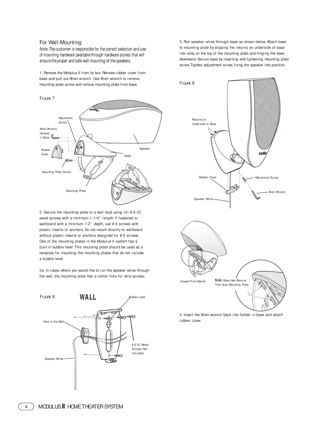 Harman-Kardon II manual For Wall-Mounting 