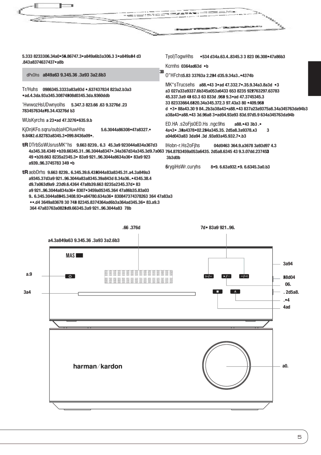 Harman-Kardon MAS 110, MAS 100 owner manual FRONT-PANEL Controls, Message Display 