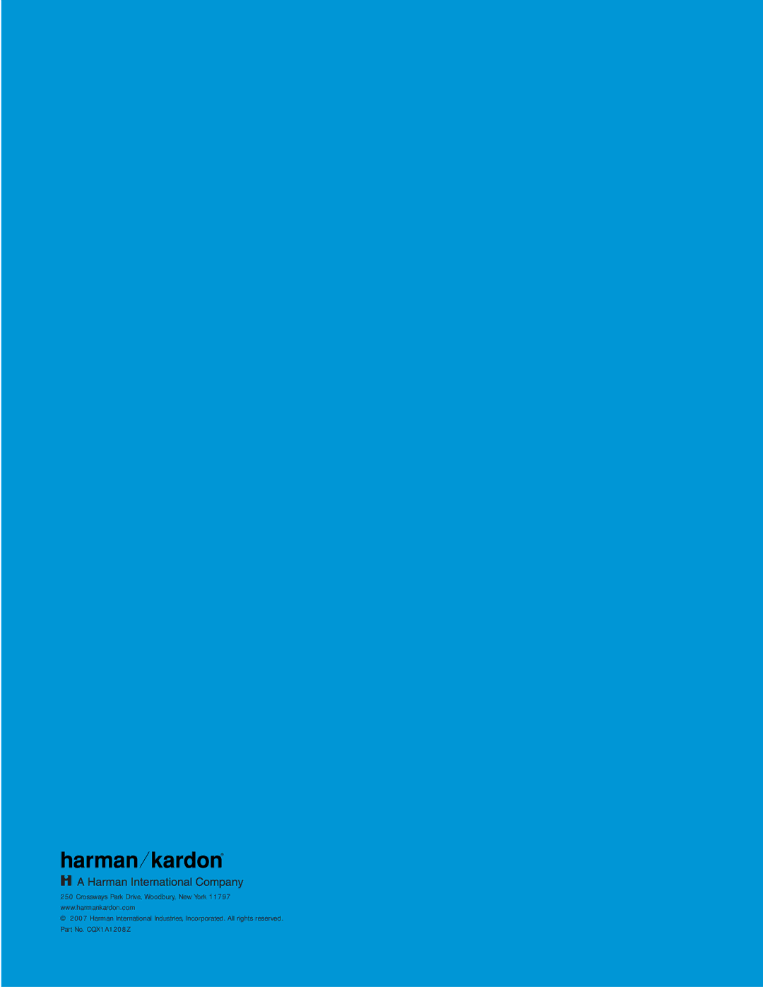 Harman-Kardon RCP 5 owner manual 