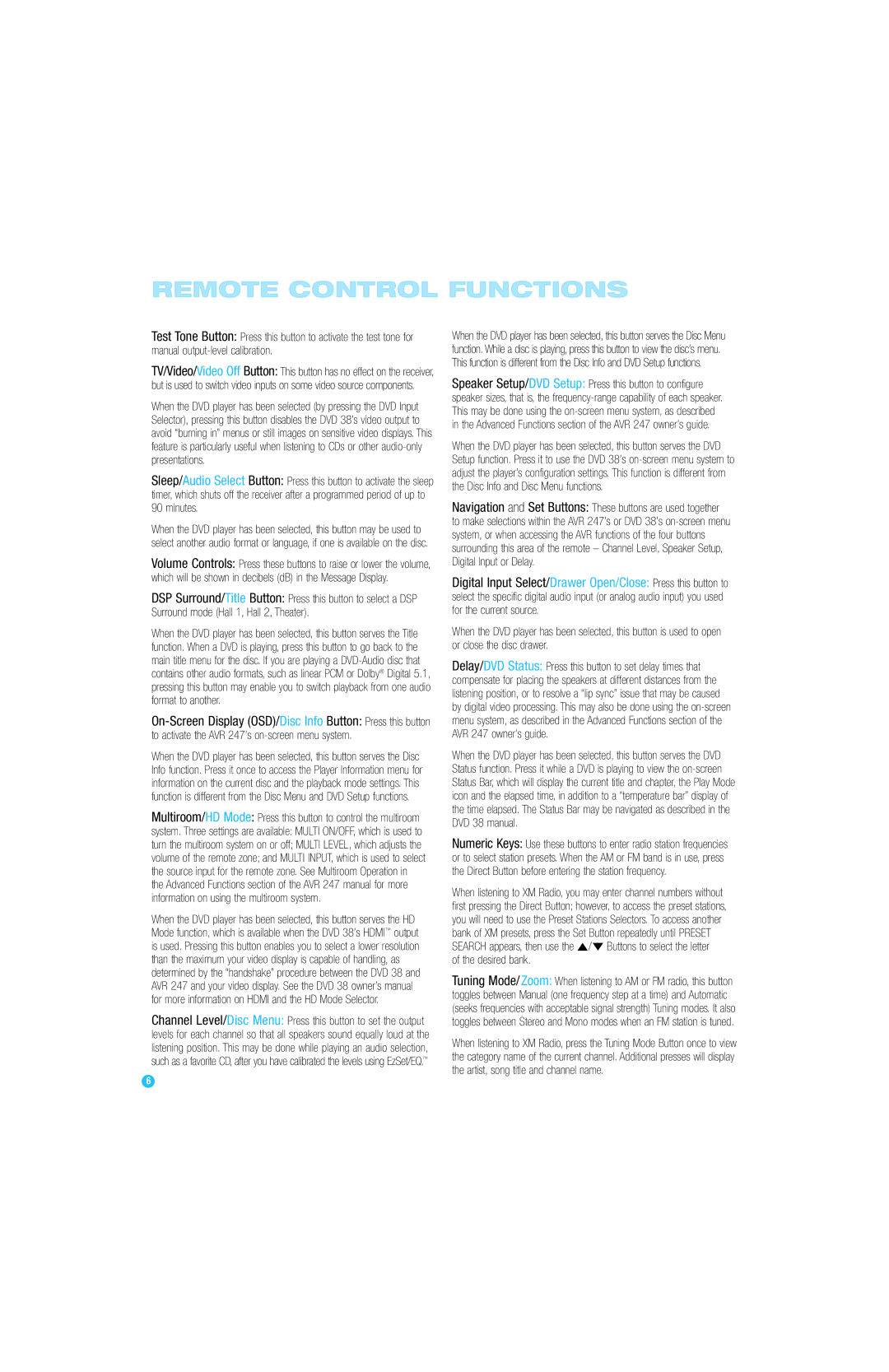 Harman-Kardon RCP 6 owner manual Desired bank 