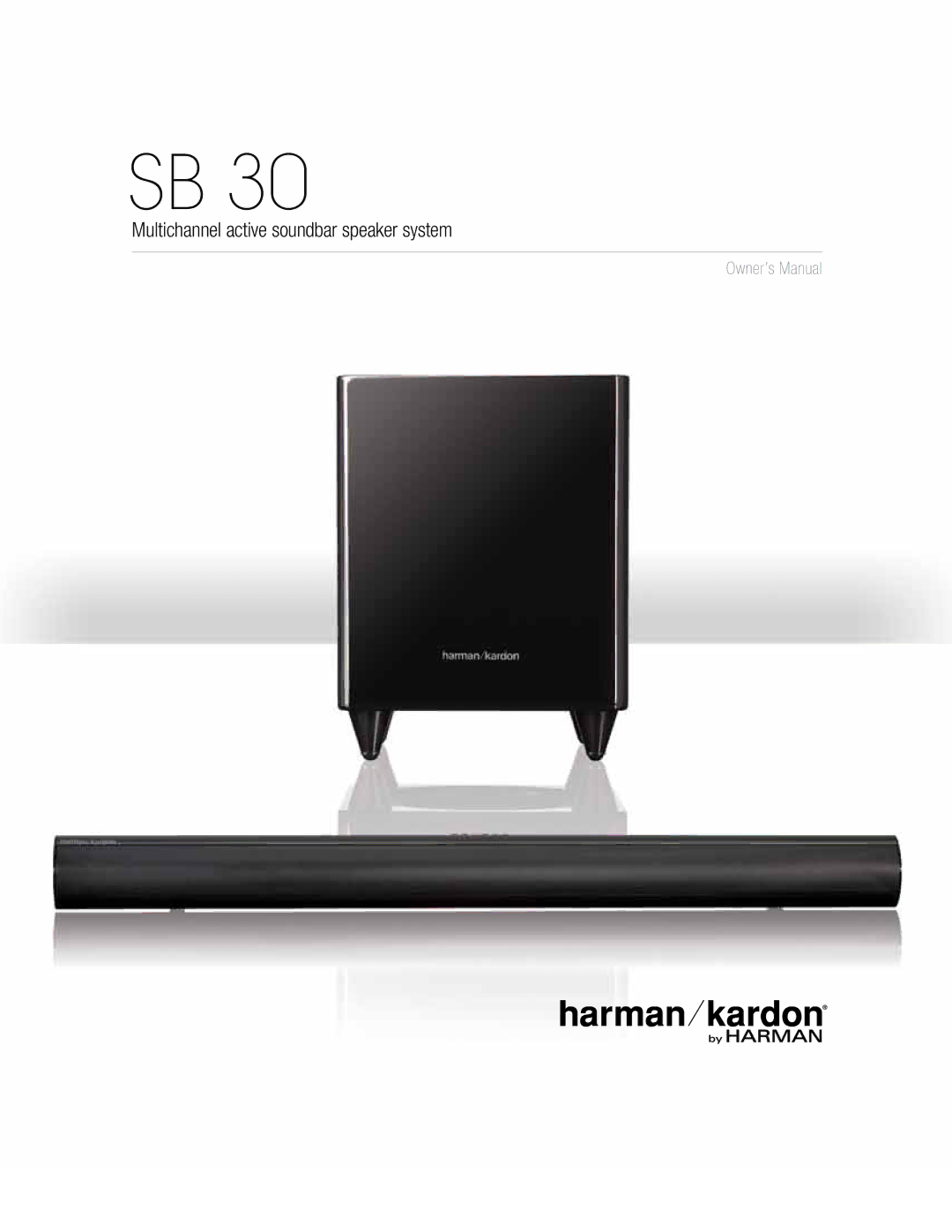 Harman-Kardon HKSB30BLK, SB 30 owner manual Multichannel active soundbar speaker system 