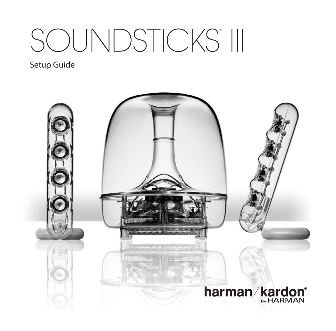 Harman-Kardon SoundSticks III Wireless setup guide Setup Guide, Soundsticks 