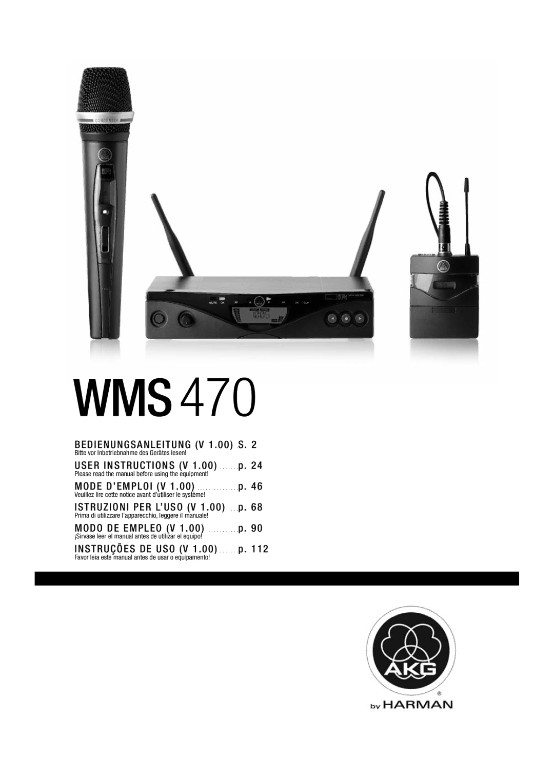 Harman-Kardon WMS 470 manual Wms 