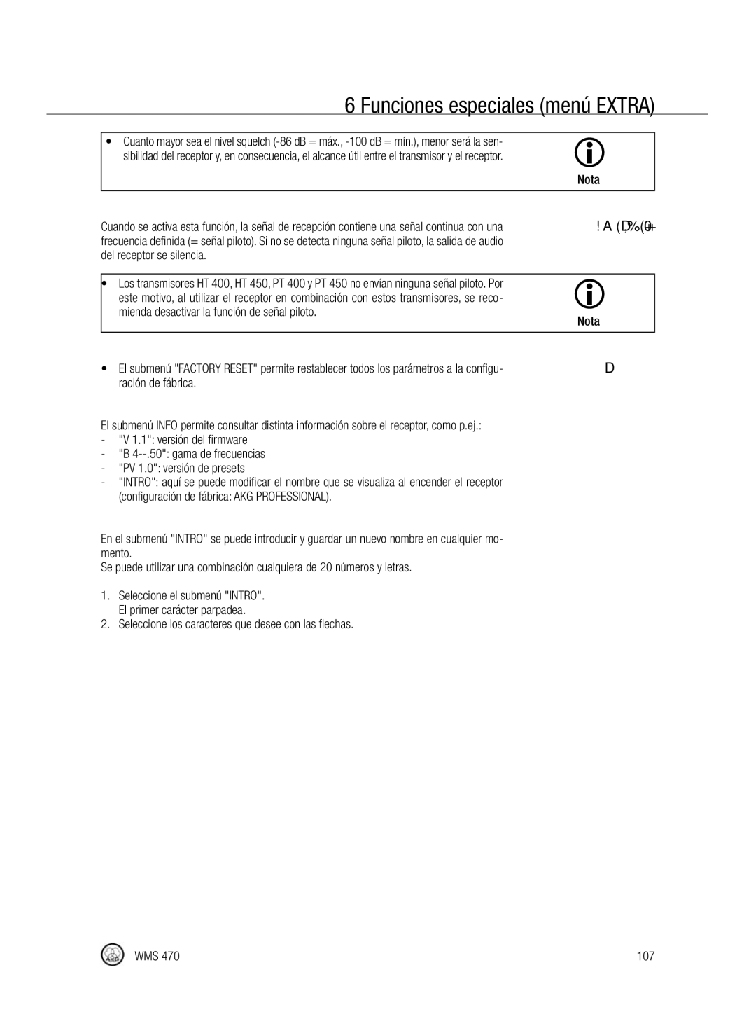 Harman-Kardon WMS 470 manual Señal piloto, Del receptor se silencia, Mienda desactivar la función de señal piloto 