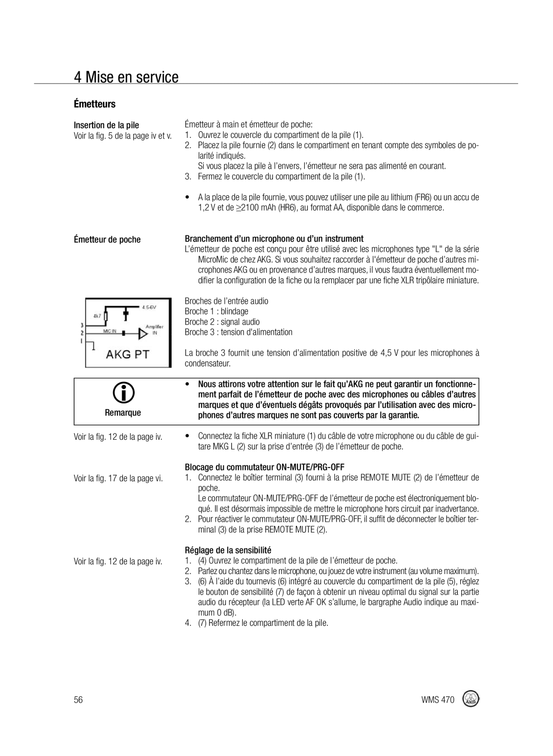 Harman-Kardon WMS 470 manual Émetteurs 