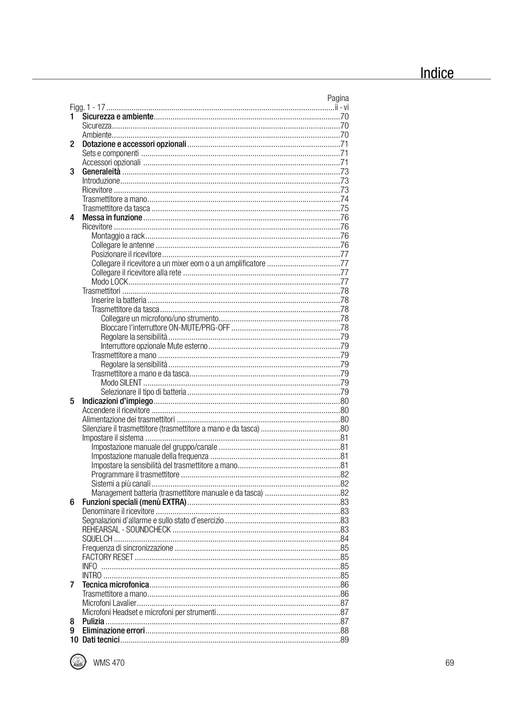 Harman-Kardon WMS 470 manual Indice 