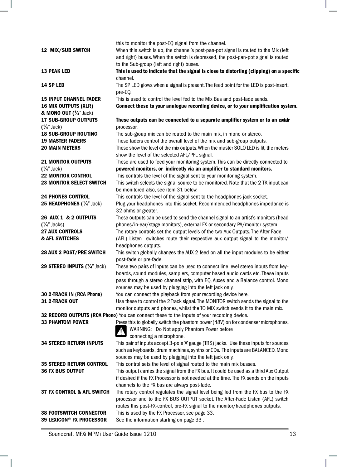 Harman MFXI, MPMI manual SUB-GROUP Routing 