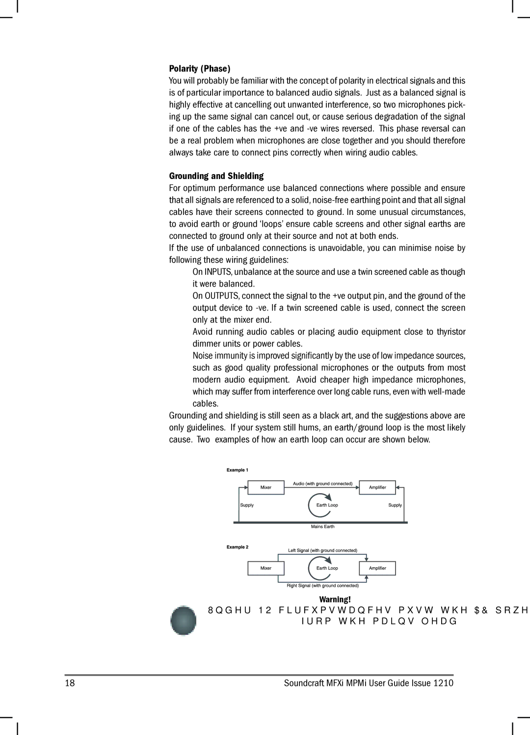 Harman MPMI, MFXI manual Polarity Phase, Grounding and Shielding, Cables 