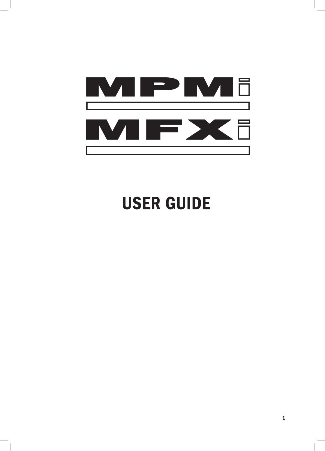 Harman MFXI, MPMI manual User Guide 