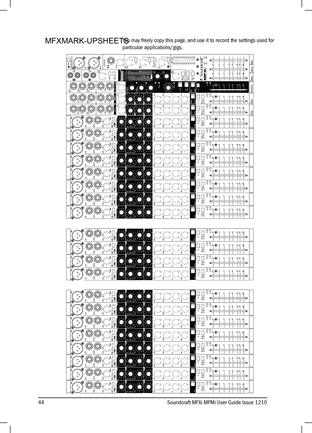 Harman MPMI, MFXI manual STE1 STE2 Effects 