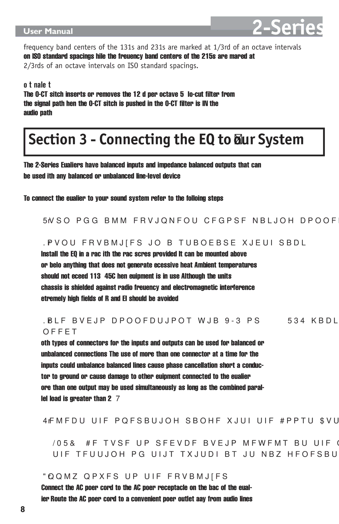 Harman not available user manual Connecting the EQ to Your System, Low Cut Enable Switch 