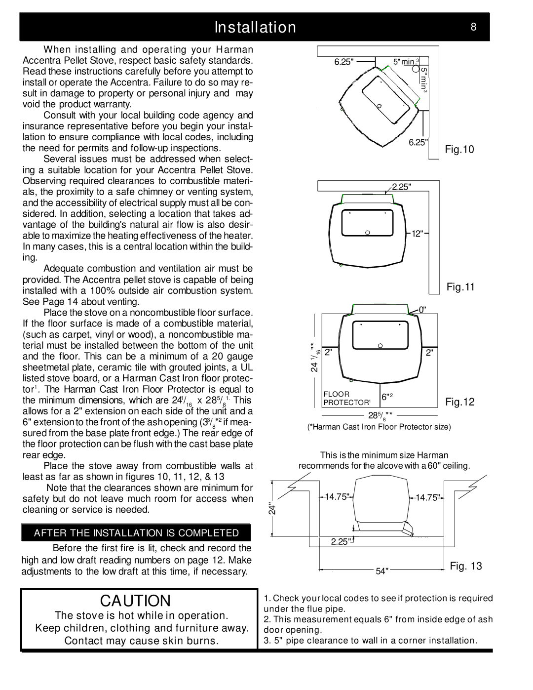 Harman Stove Company 2 manual Installation8, After the Installation is Completed 