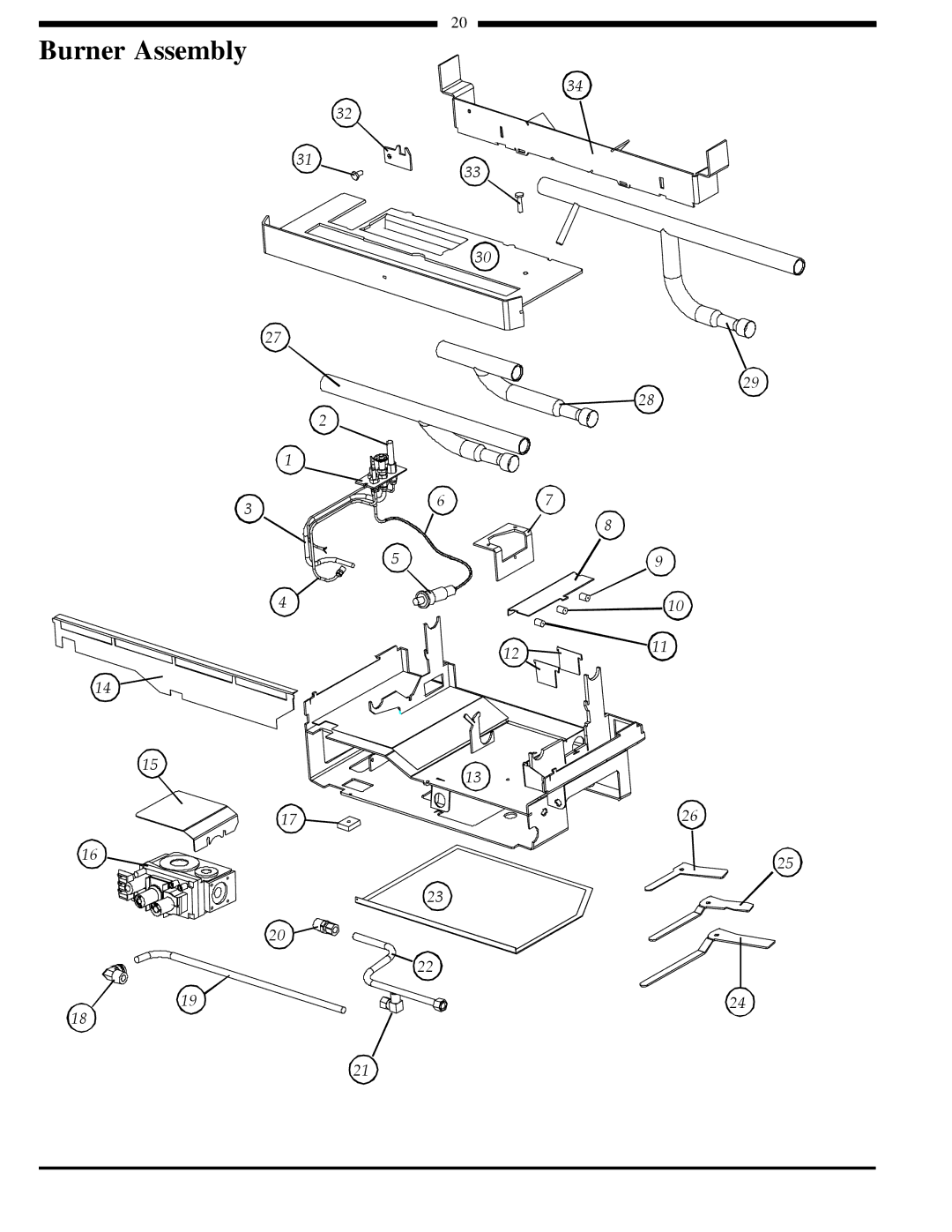 Harman Stove Company 828i manual Burner Assembly 