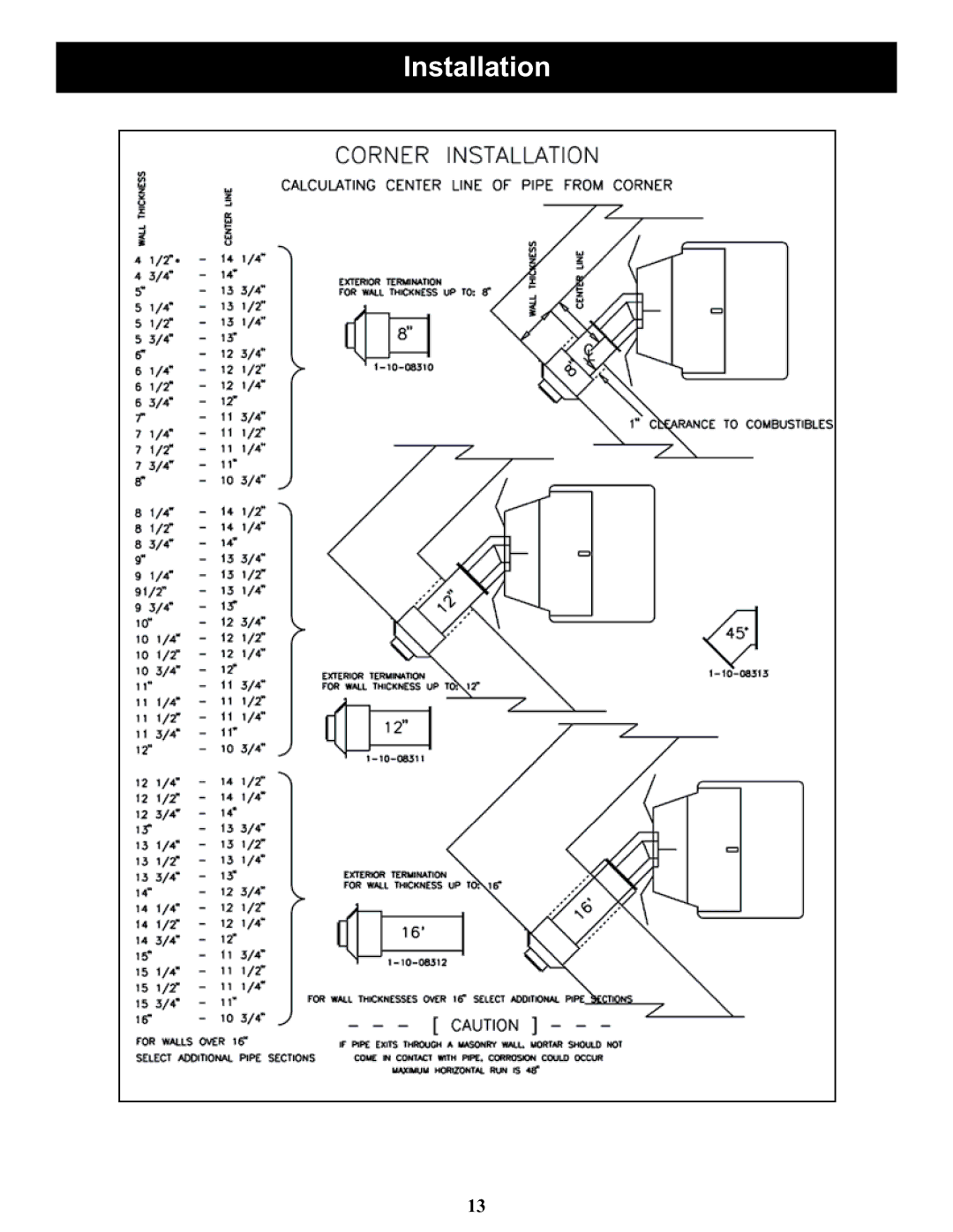 Harman Stove Company DVC-500 manual Installation 