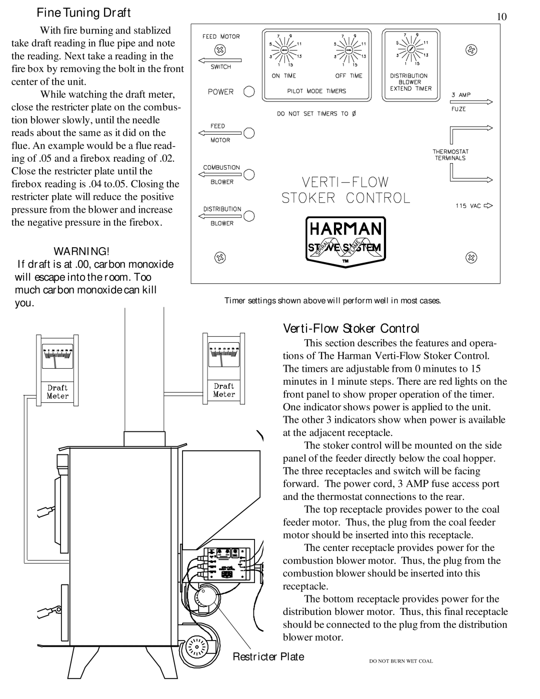 Harman Stove Company Harman Stove The Harman Magnum Stoker manual Fine Tuning Draft, Restricter Plate 