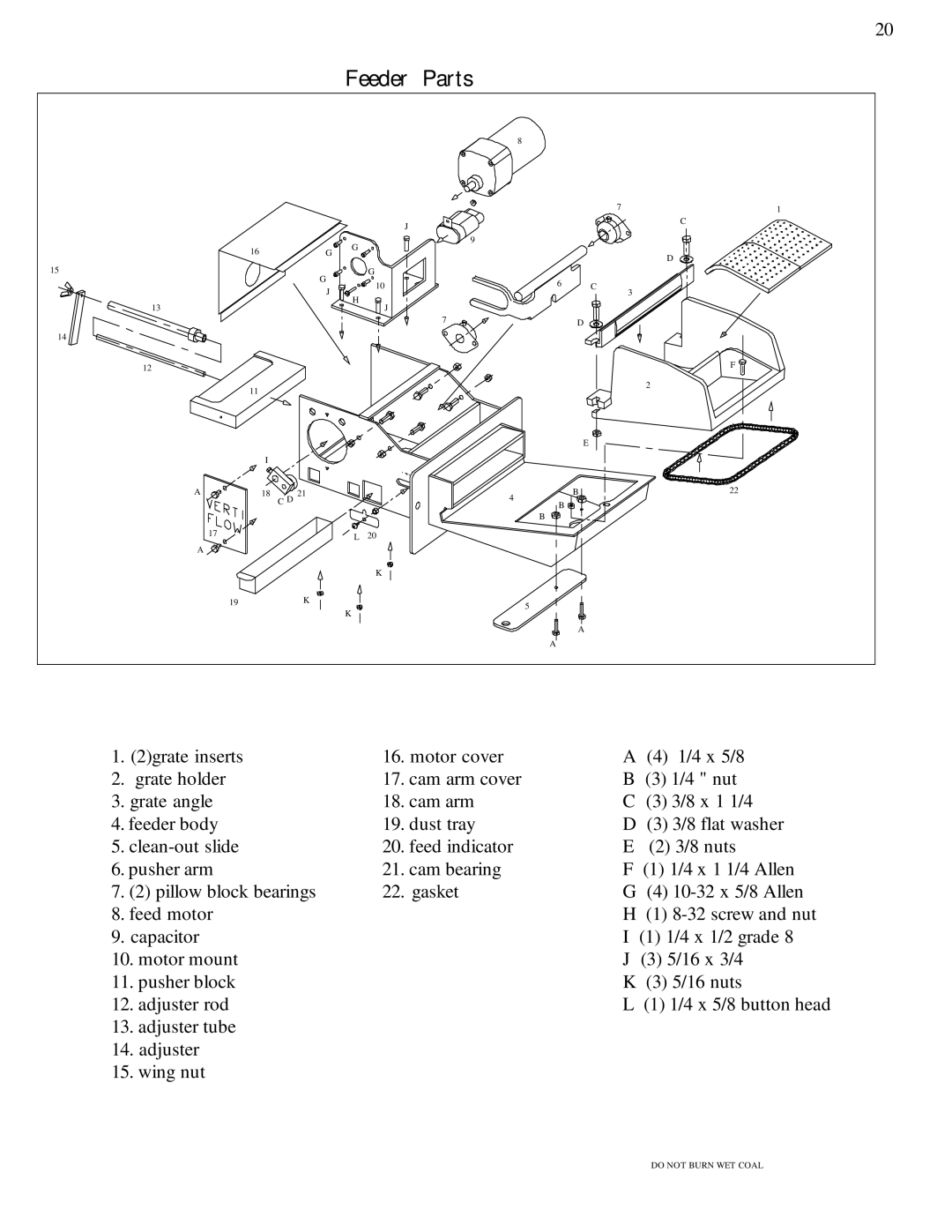 Harman Stove Company Harman Stove The Harman Magnum Stoker manual Feeder Parts 