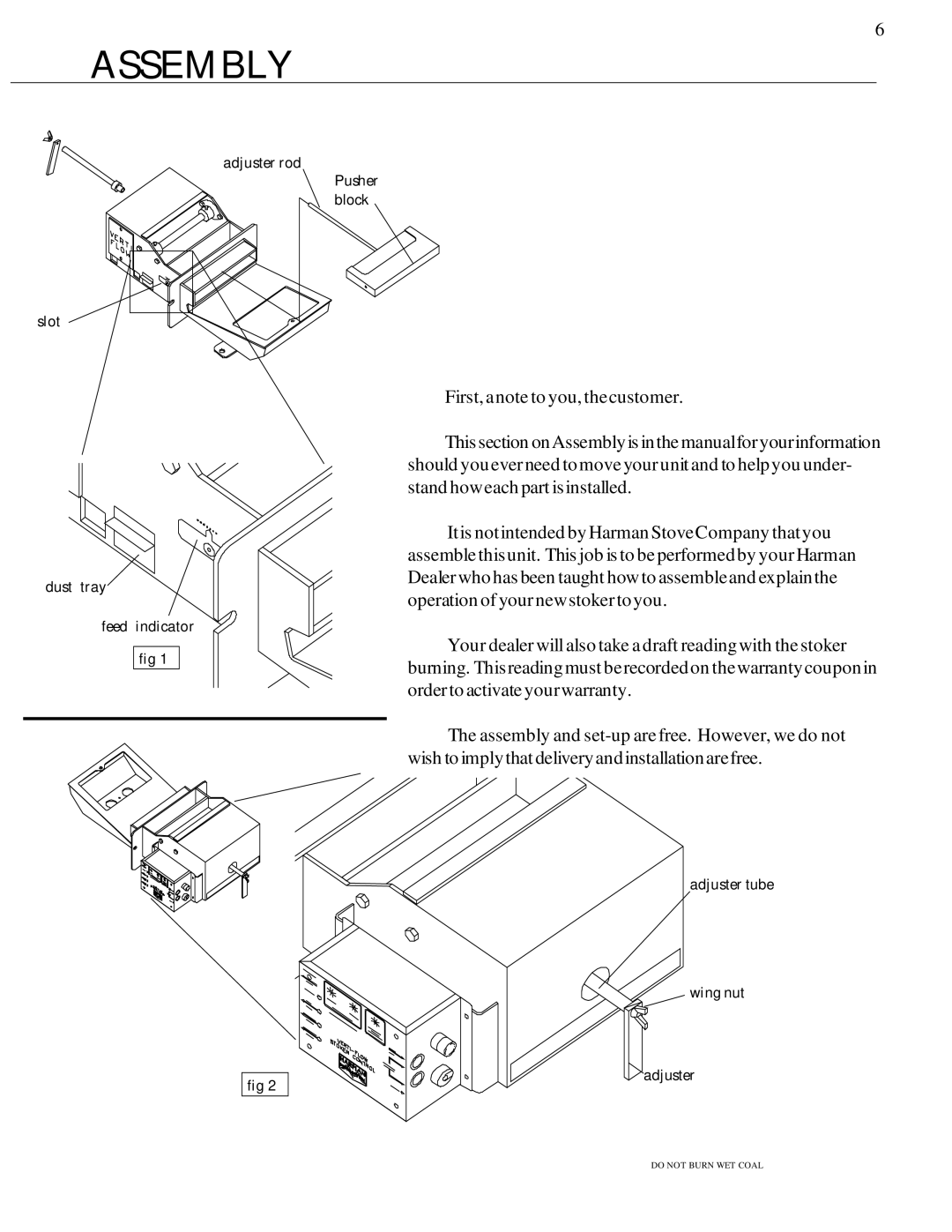 Harman Stove Company Harman Stove The Harman Magnum Stoker manual Assembly 