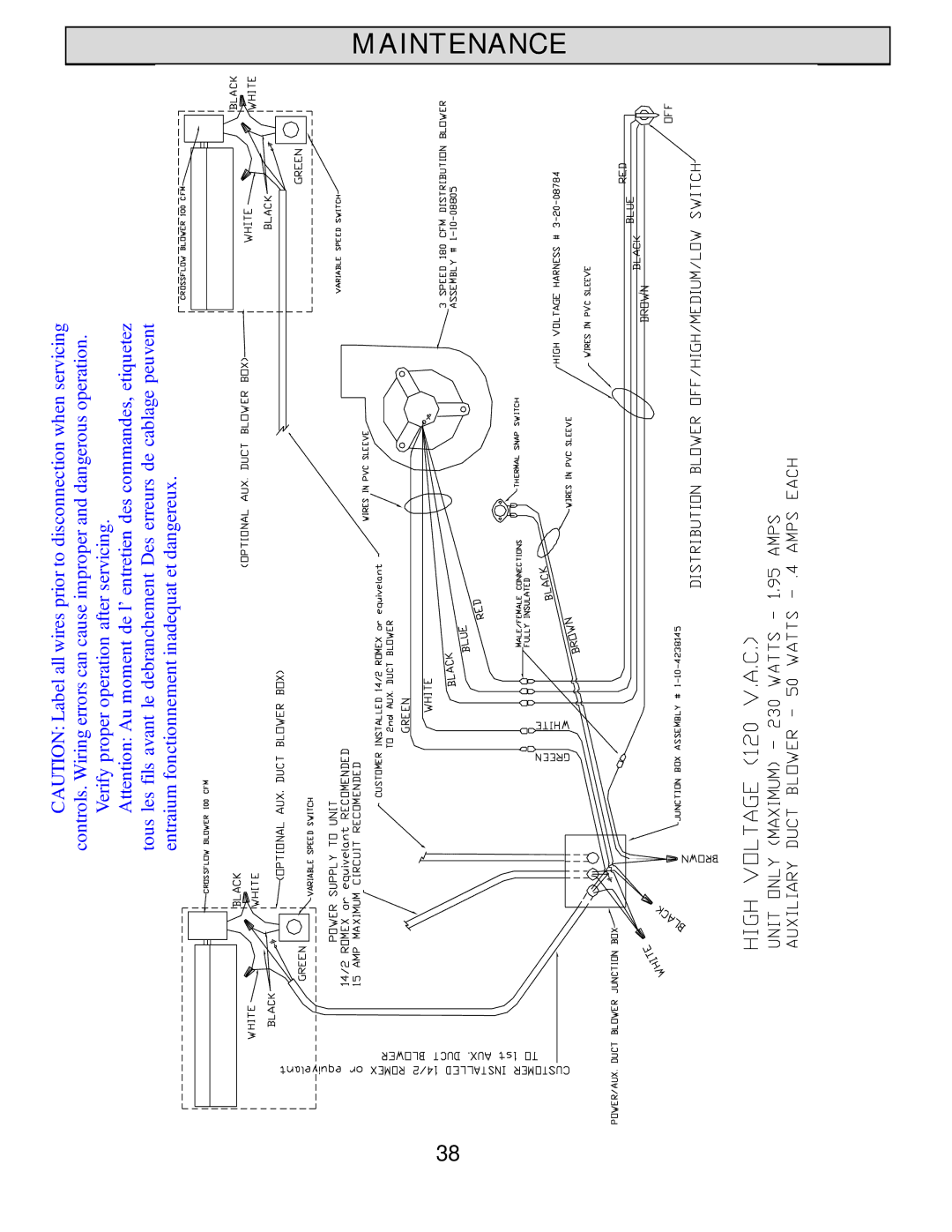 Harman Stove Company HB 38 DV manual Verify proper operation after servicing 