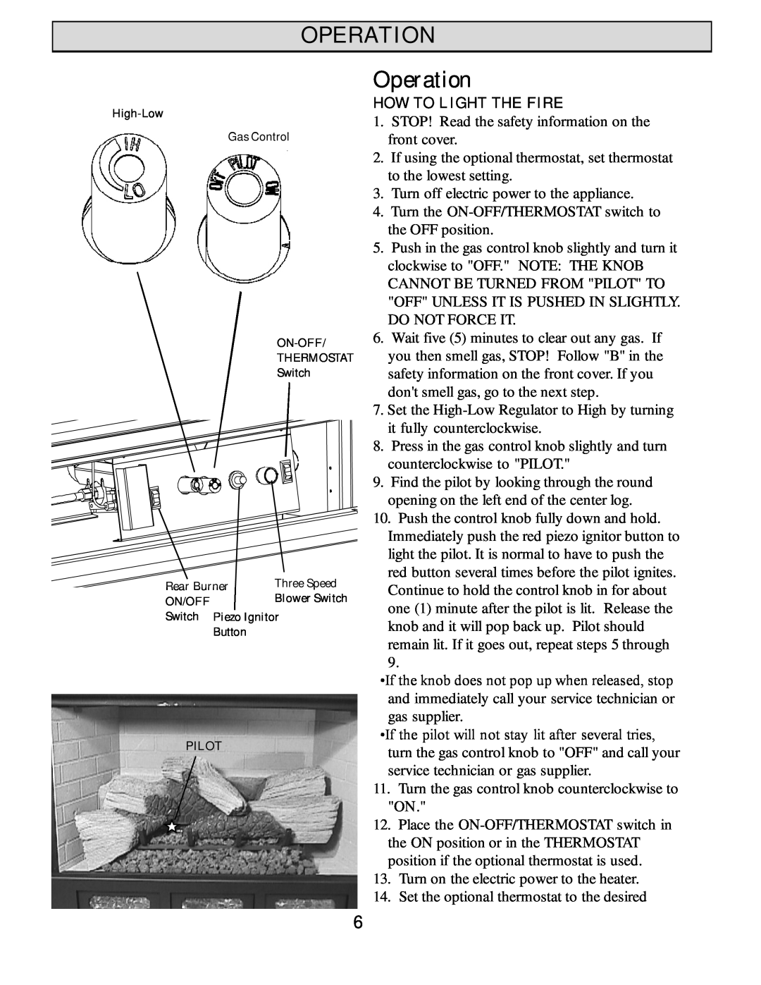 Harman Stove Company HB 38 DV manual OPERATION Operation, How To Light The Fire 