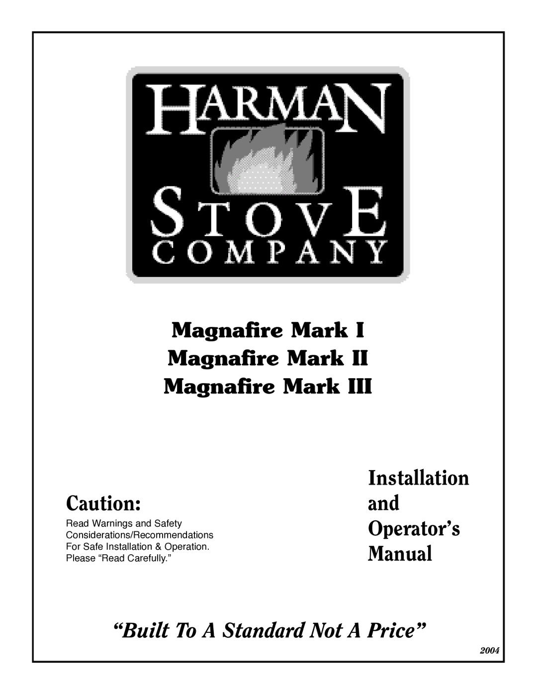 Harman Stove Company III manual Magnafire Mark 