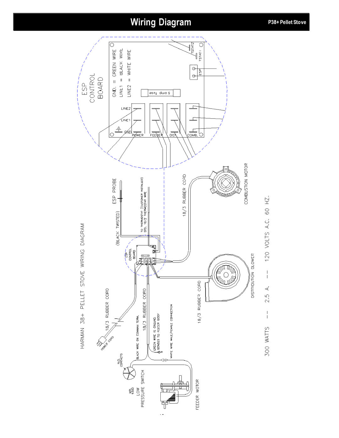 Harman Stove Company PP38+ manual Wiring Diagram 