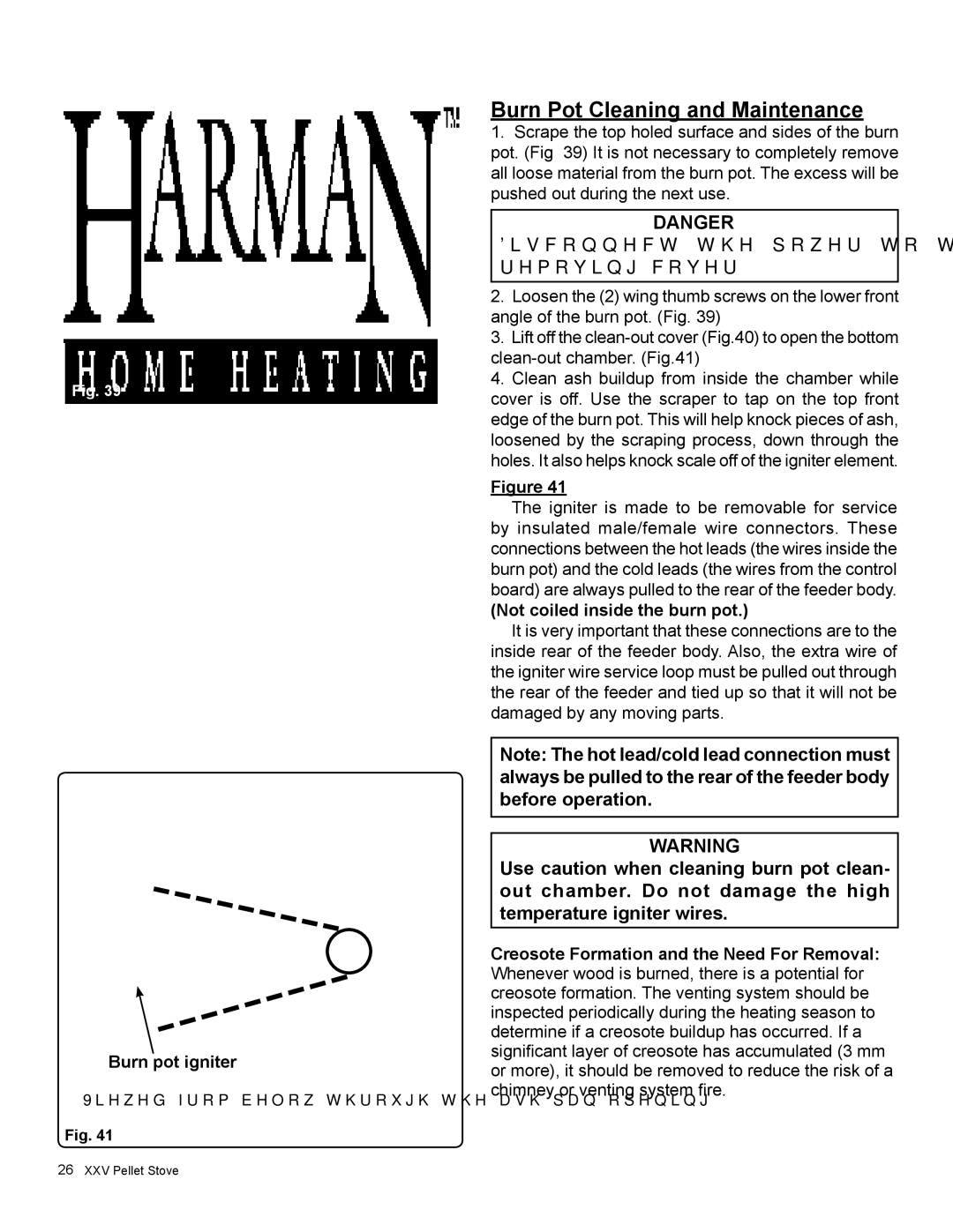 Harman Stove Company R16 manual Maintenance Burn Pot, Burn Pot Cleaning and Maintenance, Not coiled inside the burn pot 