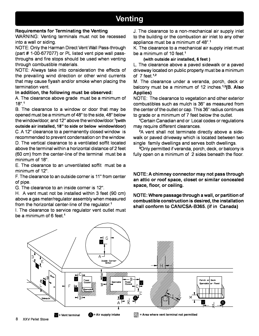 Harman Stove Company R16 manual Venting, In addition, the following must be observed, Applies 