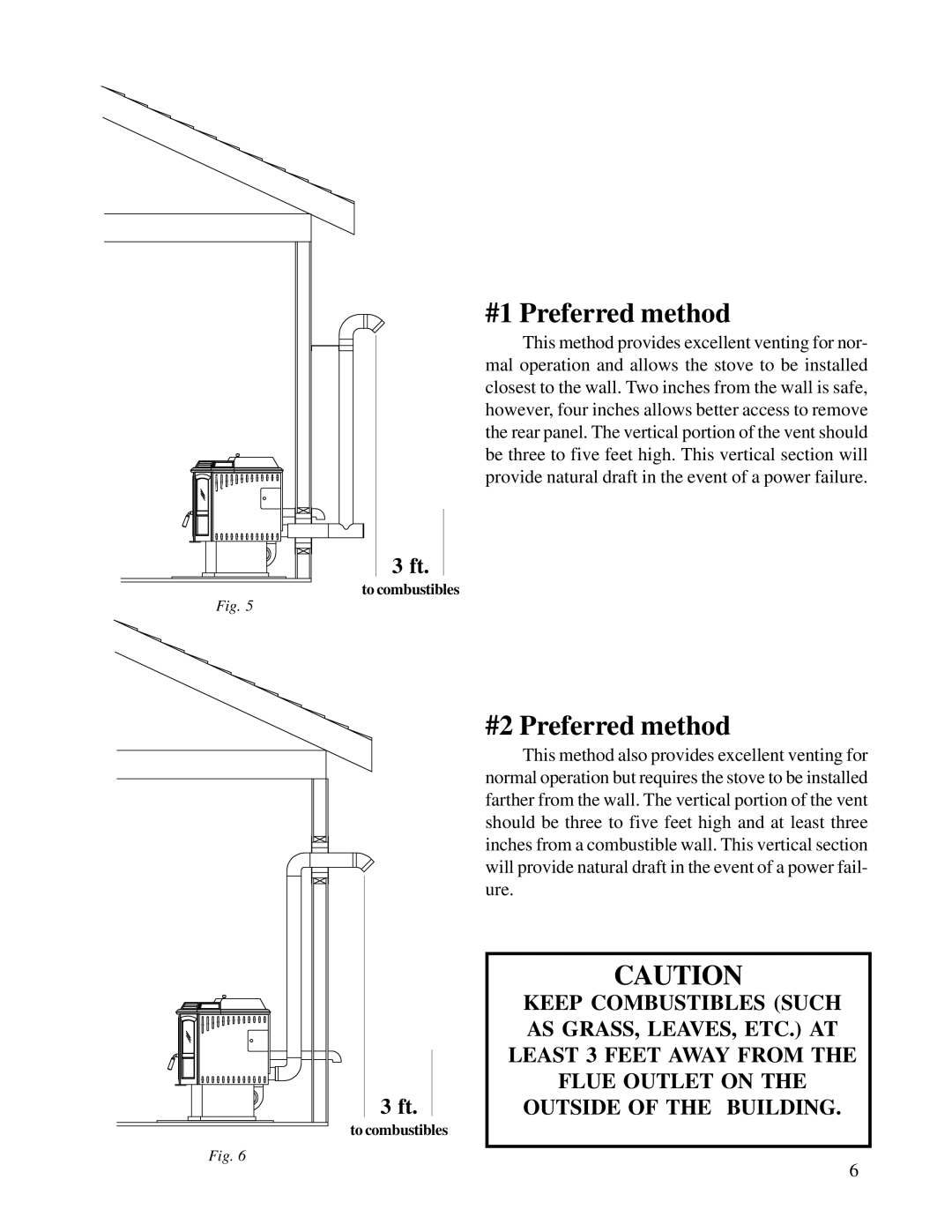 Harman Stove Company R6 owner manual #1 Preferred method, #2 Preferred method 