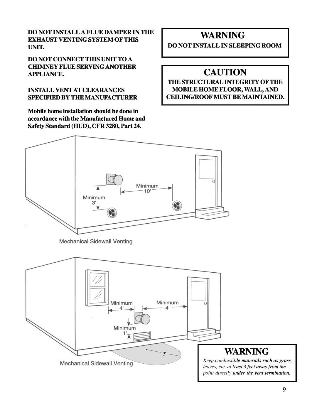 Harman Stove Company R6 owner manual Do Not Install In Sleeping Room 