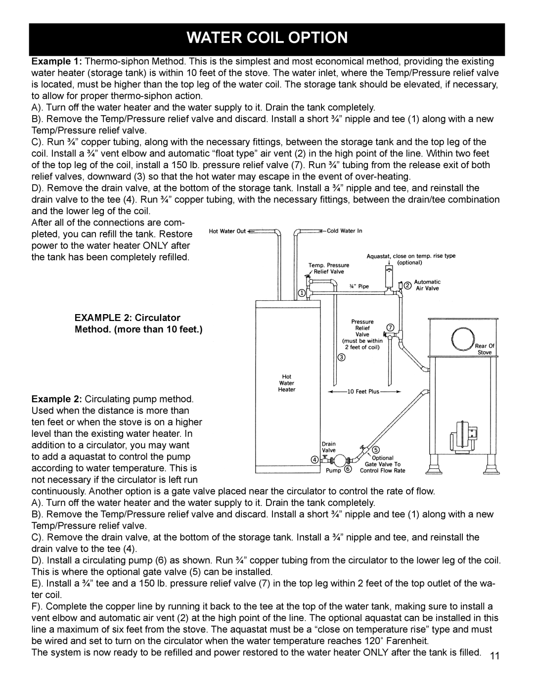Harman Stove Company SF 250 manual Example 2 Circulator Method. more than 10 feet 