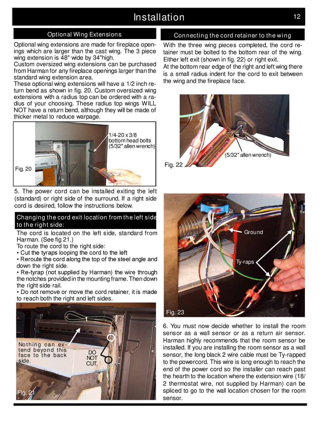 Harman Stove Company The Harman Accentra Pellet Insert manual Installation12 