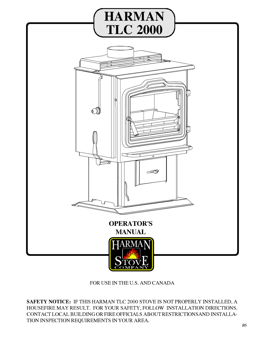 Harman Stove Company TLC 2000 Stove manual Harman, Tlc 