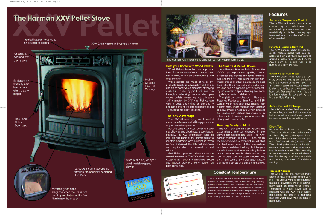 Harman Stove Company Heat your home with Wood Pellets, XXV Advantage, Smartest Pellet Stoves, Keeping Safety in Mind 