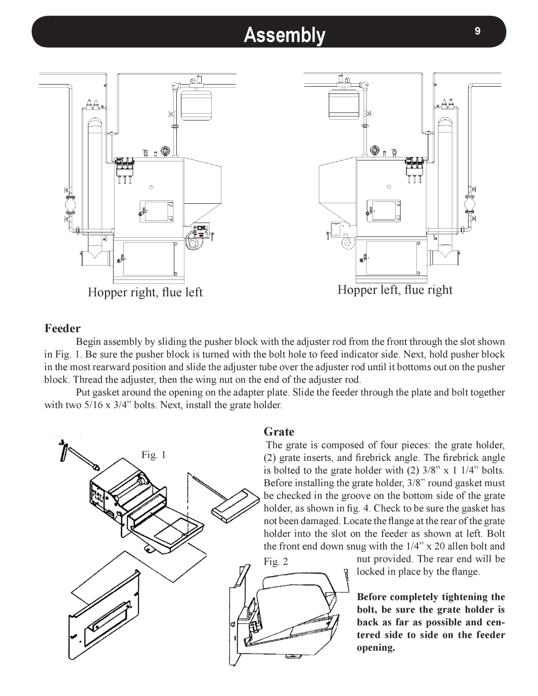 Harman VF3000 manual Assembly, Feeder, Grate 