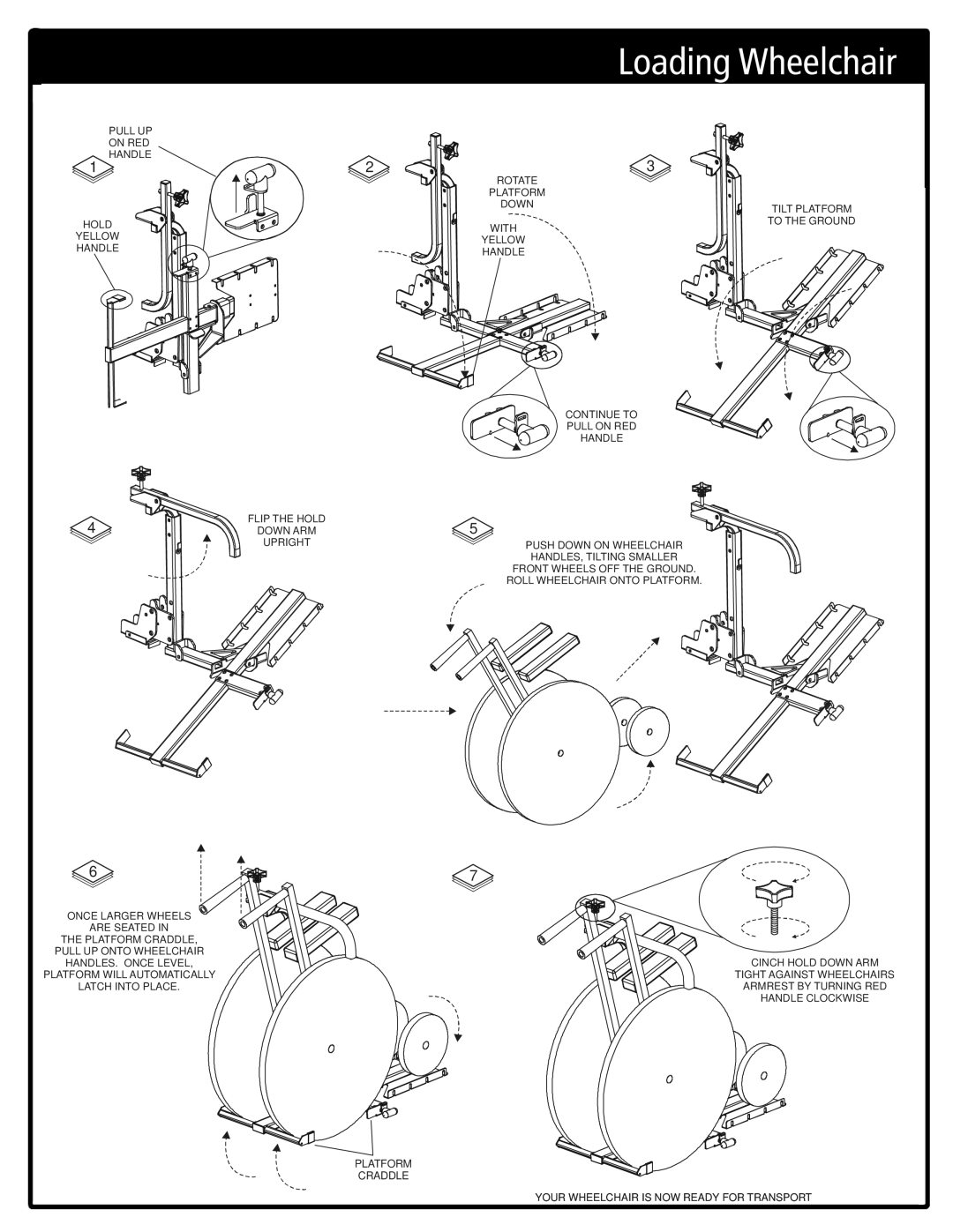 Harmar Mobility AL003 manual Loading Wheelchair 