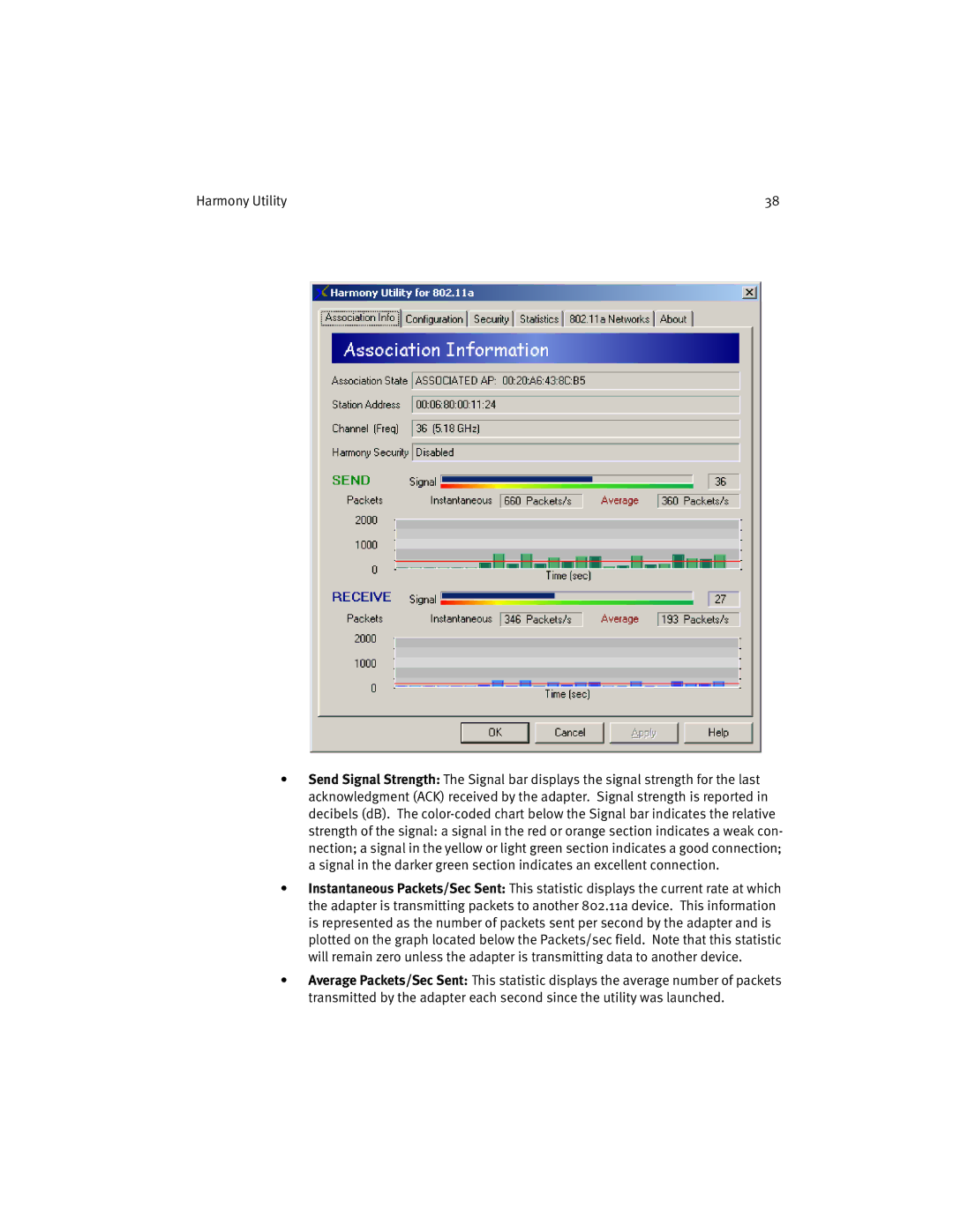 Harmony House 802.11a manual Harmony Utility 