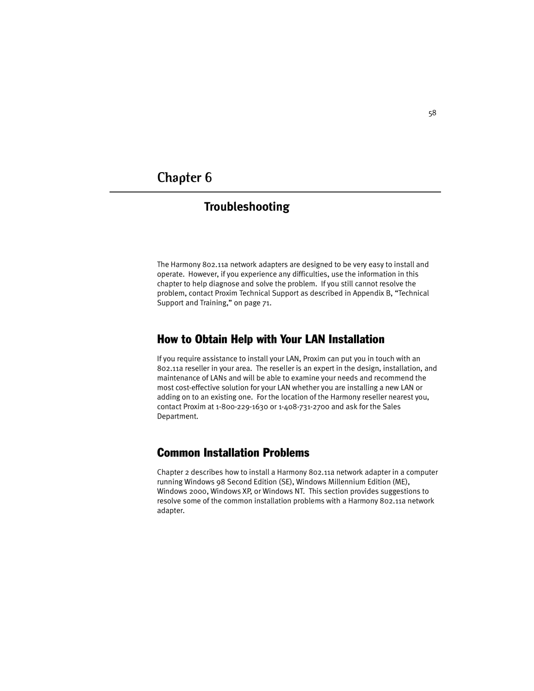 Harmony House 802.11a manual Troubleshooting, How to Obtain Help with Your LAN Installation, Common Installation Problems 