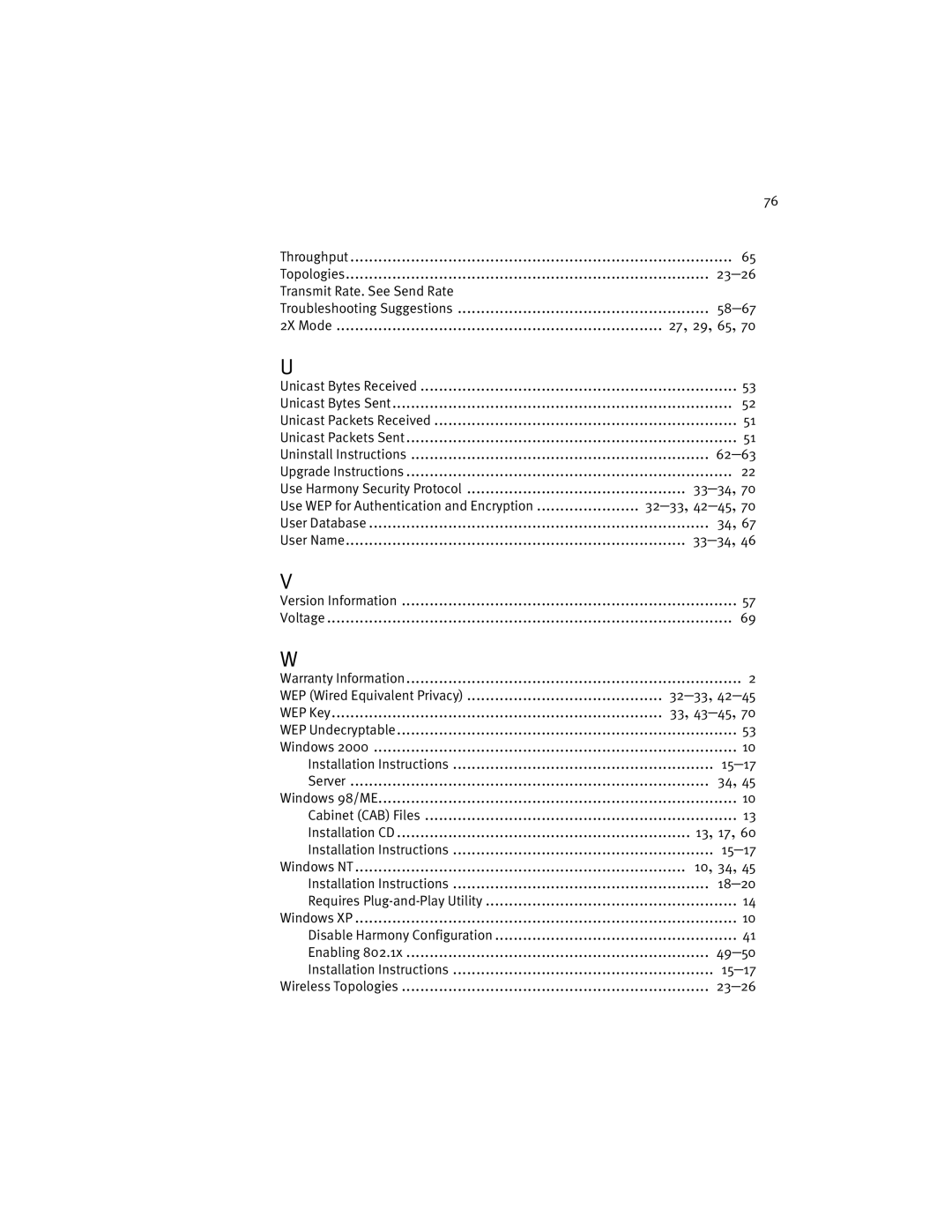 Harmony House 802.11a manual Throughput Topologies 