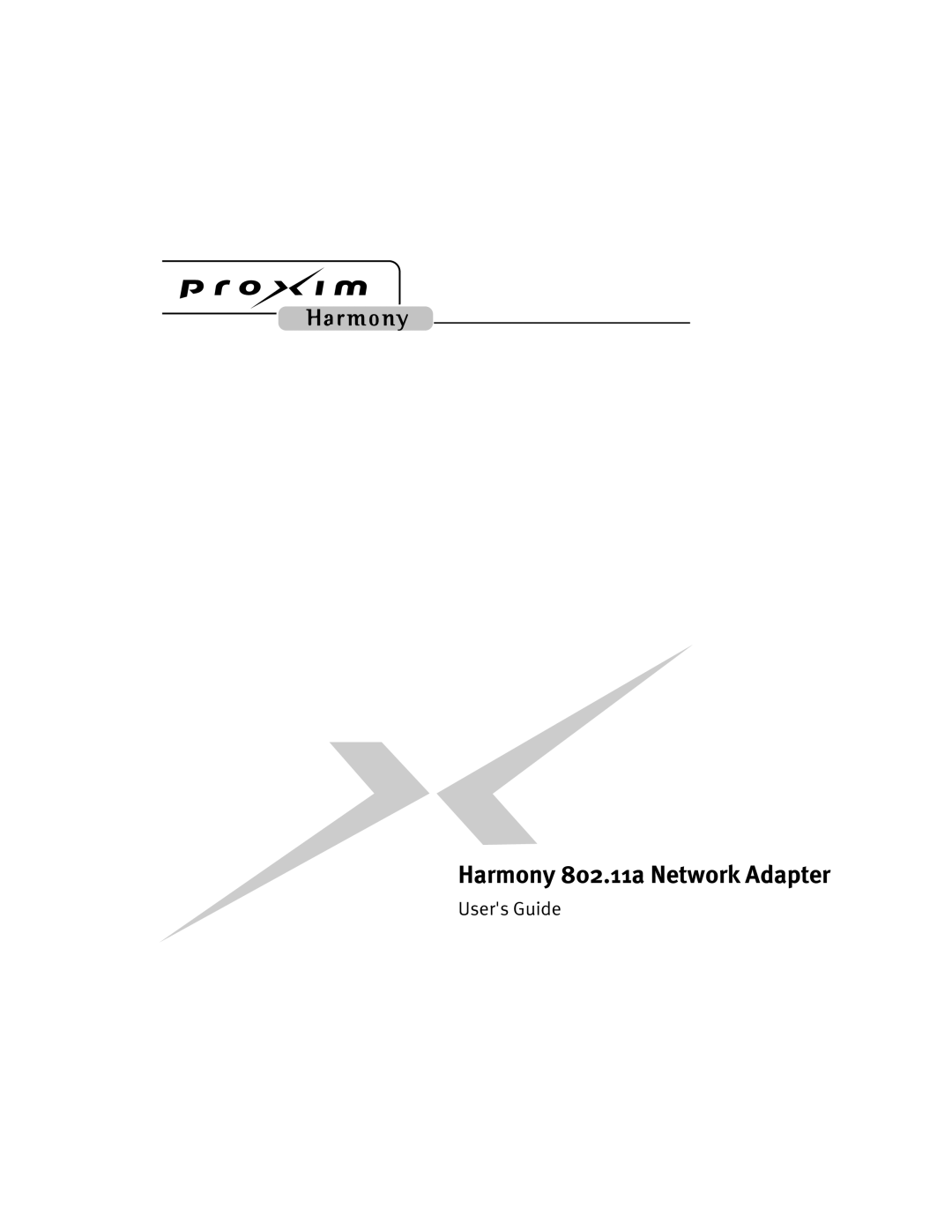 Harmony House manual Users Guide, Harmony 802.11a Network Adapter, H a r m o n y 