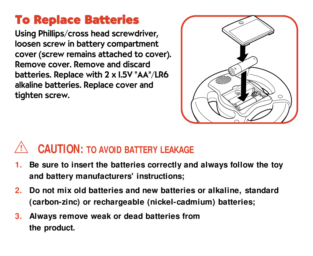 Hasbro 05949 manual To Replace Batteries 