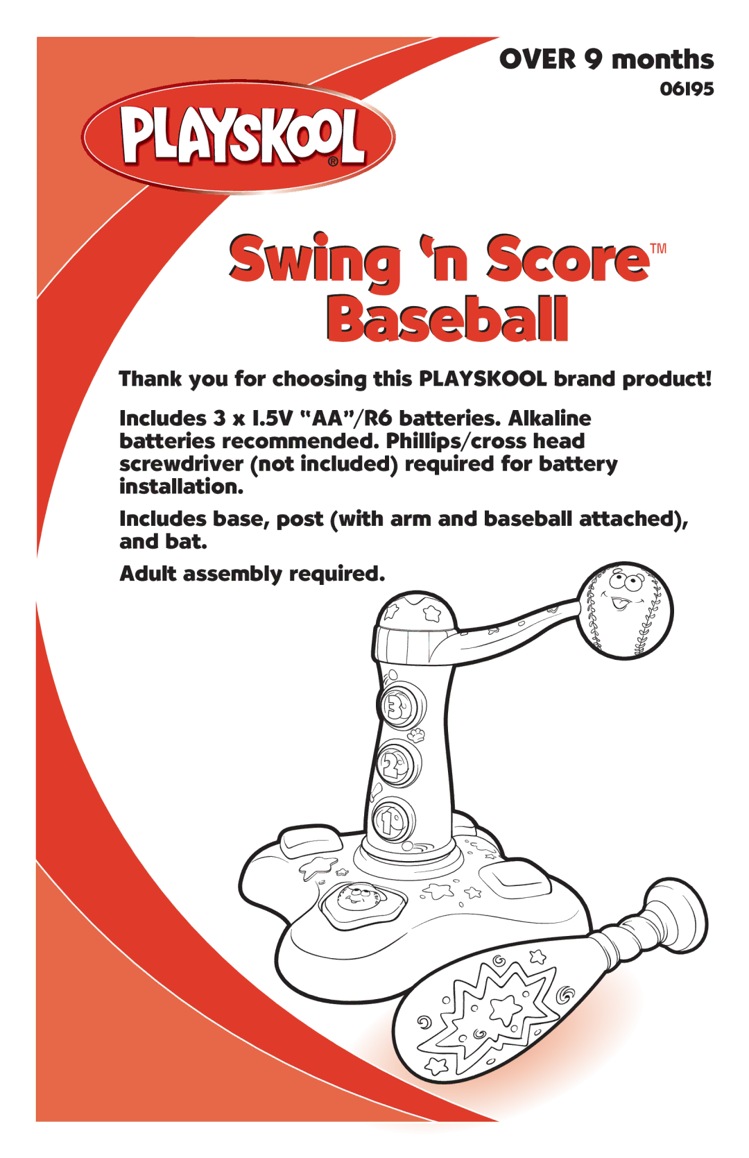 Hasbro 06195 manual Swing ‘n Score Baseball 