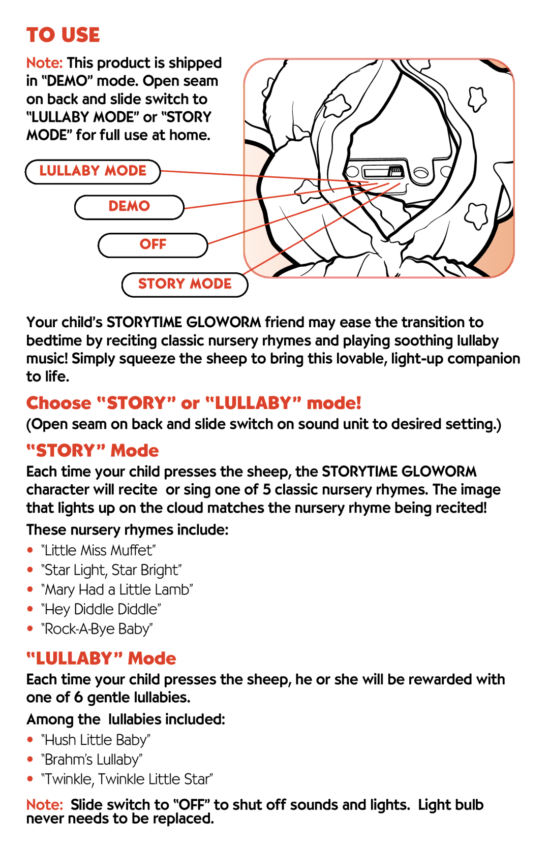 Hasbro 06577 manual To USE, Story Mode 