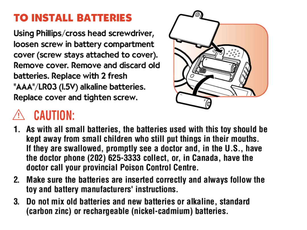 Hasbro 06591, 06575 manual To Install Batteries 