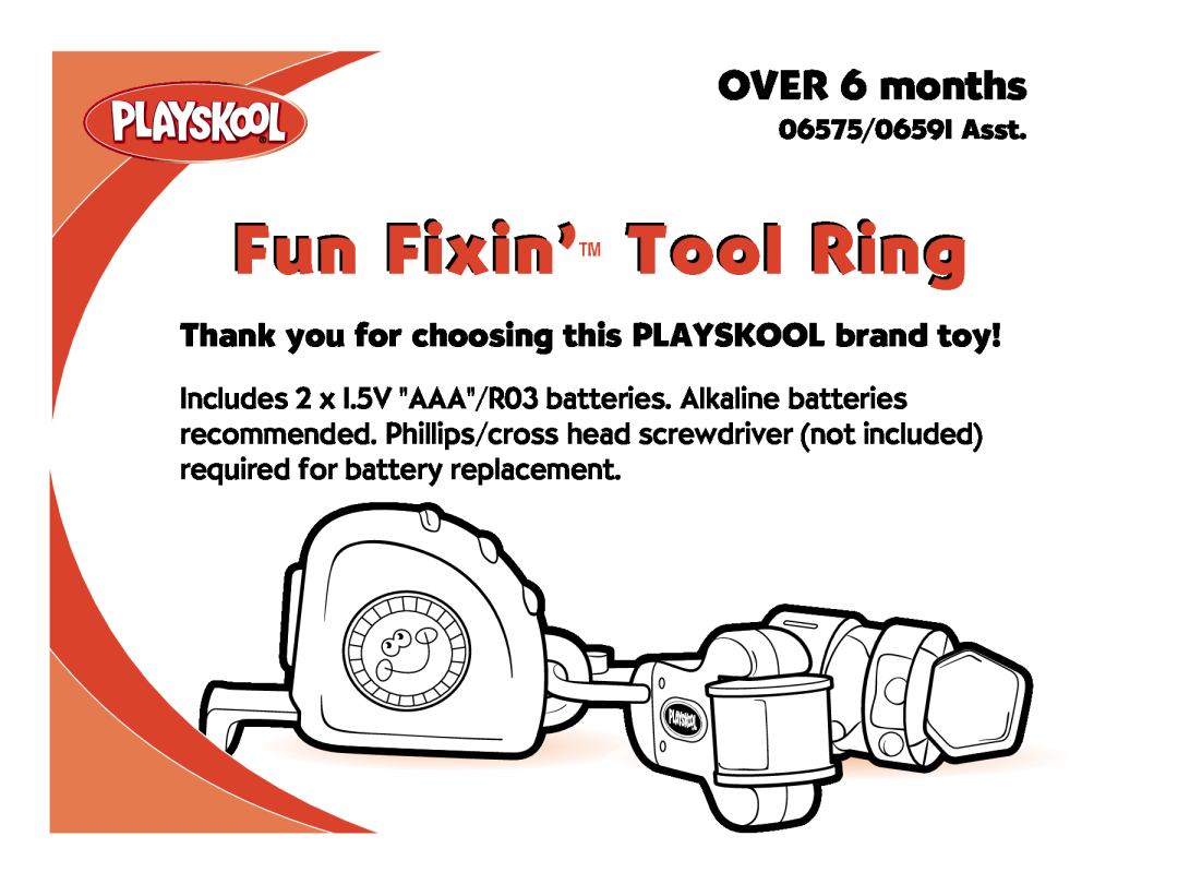 Hasbro manual Funglow Flashlight, OVER 6 months, 06573/06591 Asst 