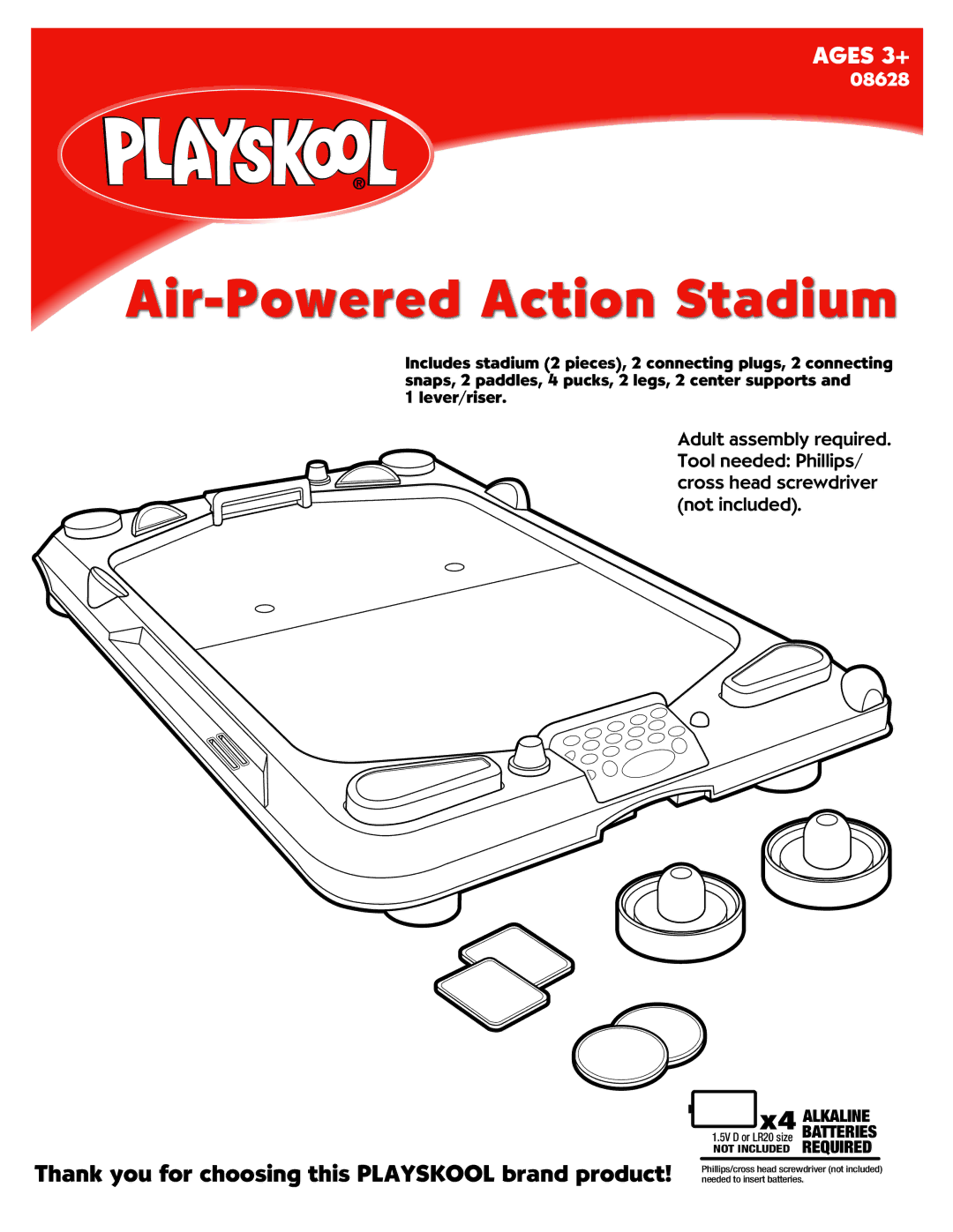 Hasbro 08628 manual Air-Powered Action Stadium 